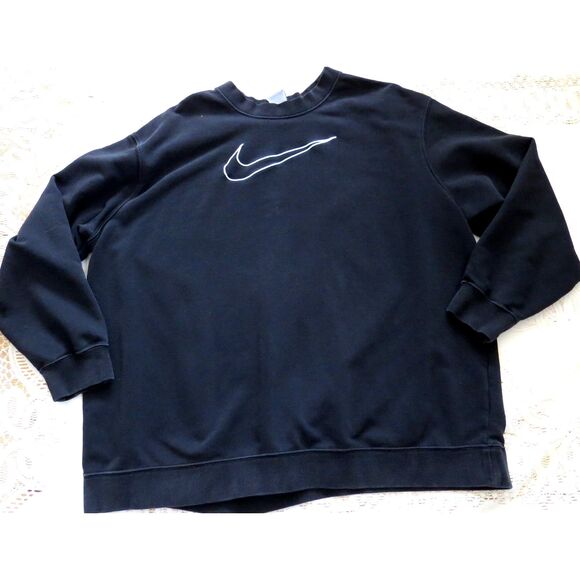 Nike Tops - Nike Women's Dri-Fit Get Fit Big Swoosh Sweatshirt Black 1X EUC